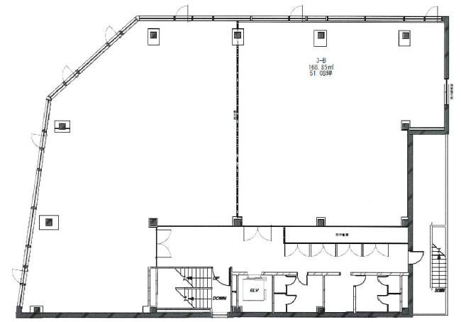 川村第10ビルのその他|3F-B号室　分割貸し相談可、賃料：408,640円＋消費税　共益費：51,080円＋消費税　168.85㎡(51.08坪)