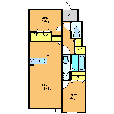 【間取り】 | ハピネス南里