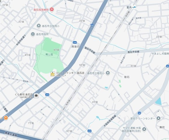 高石市取石　新築一戸建ての地図