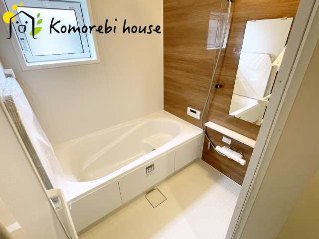 さいたま市北区宮原町2丁目　4期　新築一戸建て　ブルーミングガーデン　01の浴室|コンパクトで使いやすいお風呂です