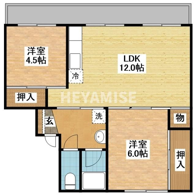 ビレッジハウス矢上1号棟の間取り
