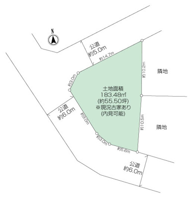 富岡西1丁目土地 『東京湾を遠望できる開放感のある立地』×『北西・南西角地』の画像