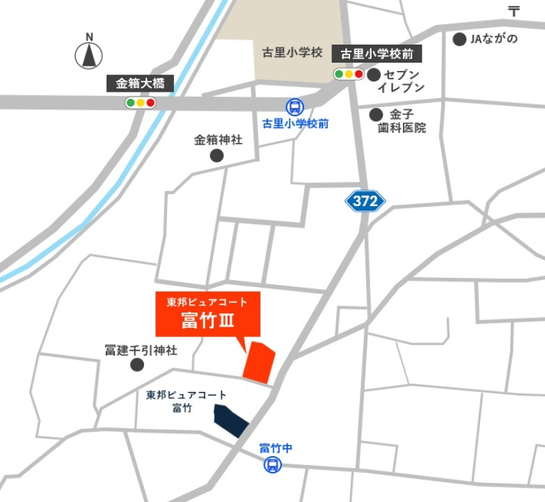 東邦ピュアコート富竹Ⅲ（3）　4号地の地図