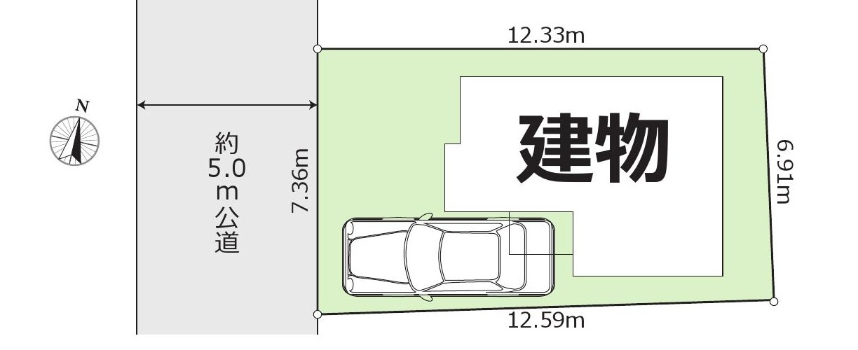 府中市若松町５丁目 京王線 多磨霊園駅 新築戸建の区画図