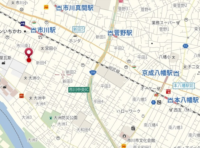 ユアスペース市川南の地図|★案内図★