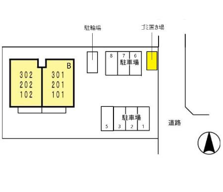 グランパティオＢの区画図