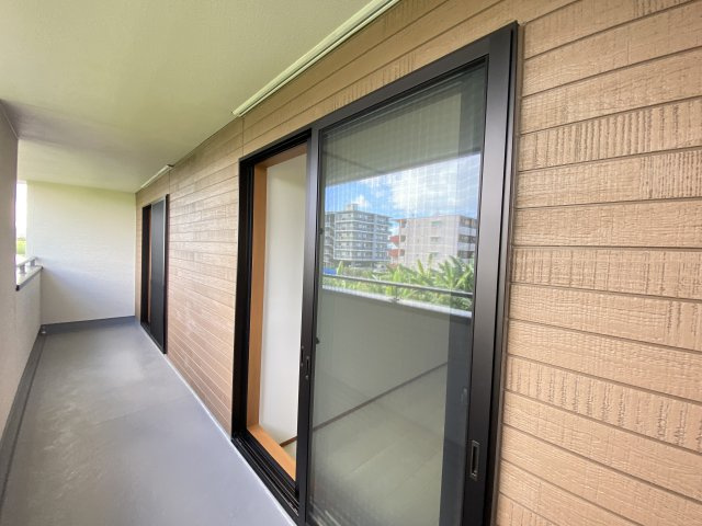 うるま市前原（全4棟）ラスト2号棟のバルコニー|2号棟　2部屋続のインナーバルコニー♪