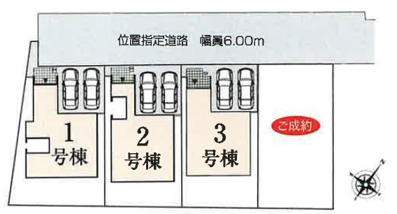 うるま市前原（全4棟）ラスト2号棟の区画図|2号棟　