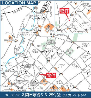 CRADLE GARDEN 入間市扇台第１３　全１棟の地図
