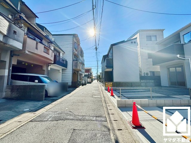 伏見区向島庚申町　2期　1号地の前面道路含む現地写真