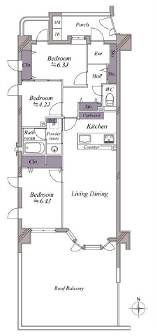 【間取り】 | ダイアパレス学芸大学Ⅱ