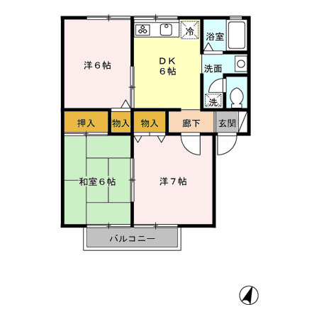 【間取り】 | サウスメゾン　Ａ