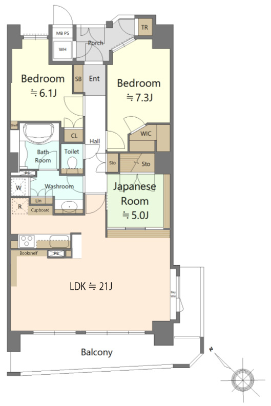 ライオンズタワー仙台大手町の間取り