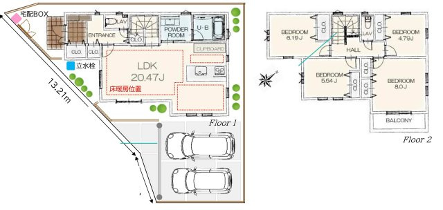 戸塚区前田町　新築戸建ての間取り