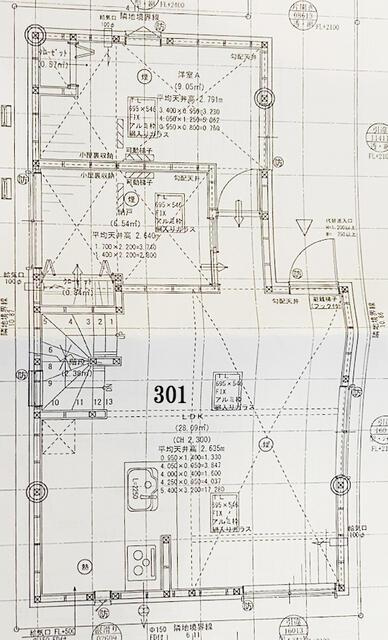 港区東麻布１丁目の中古一戸建の地図|３０１号のＬＤＫ，寝室，納戸 