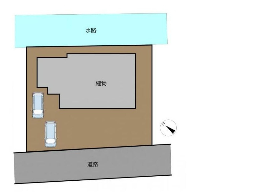 八代市竹原町中古戸建ての区画図