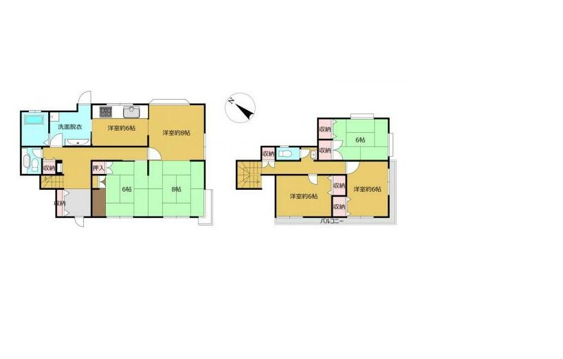 八代市竹原町中古戸建ての間取り