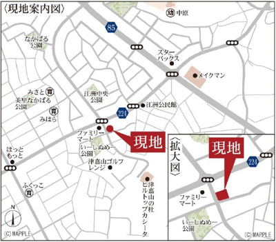 【地図】 | うるま市江洲（全4棟）ラスト3号棟 | 地図♪