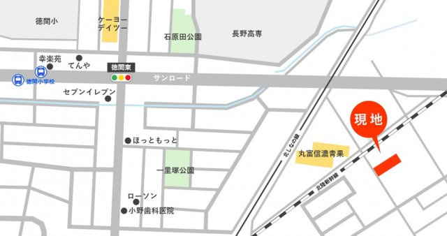 東邦ピュアコート富竹Ⅱ　1号地の地図