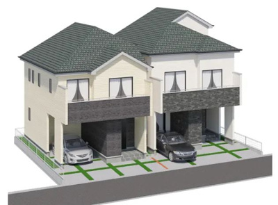 【外観パース】 | 静岡市葵区北番町 2期 新築一戸建て A号棟 | 外観パースです