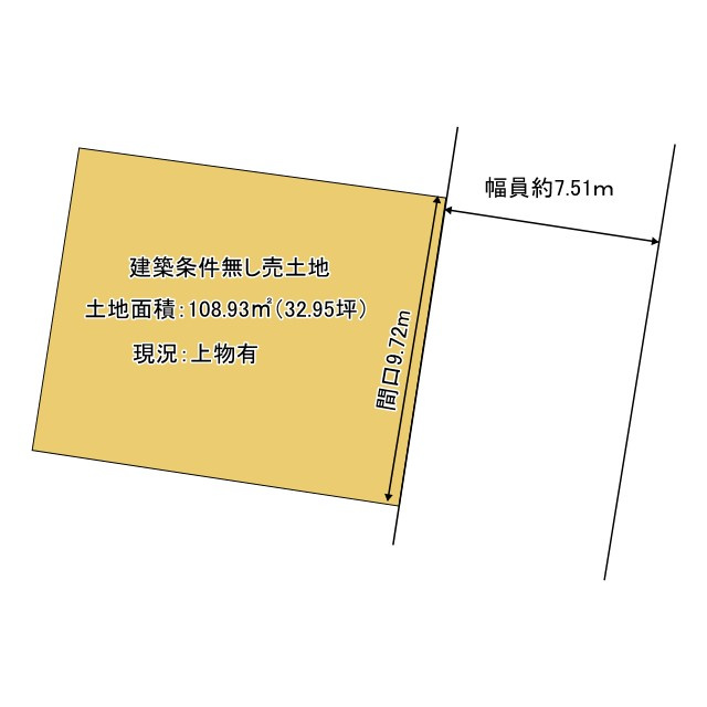 京都市左京区岩倉大鷺町　建築条件無売土地の土地図