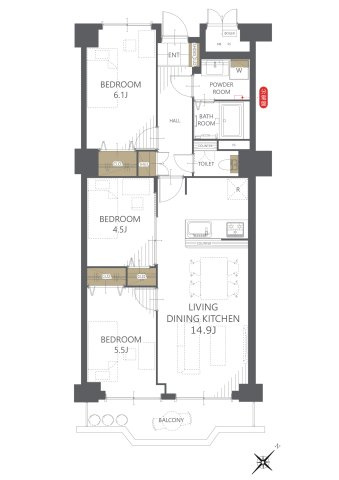 【間取り】ライオンズマンション己斐本町 