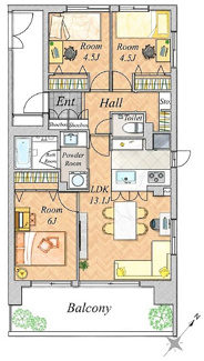 【間取り】 | ゼファー東川口けやき通り