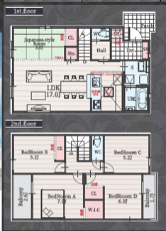  | 【名古屋市緑区徳重3丁目2807新築戸建2号棟】✨️仲介手数料無料✨️徳重小学校・扇台中学校