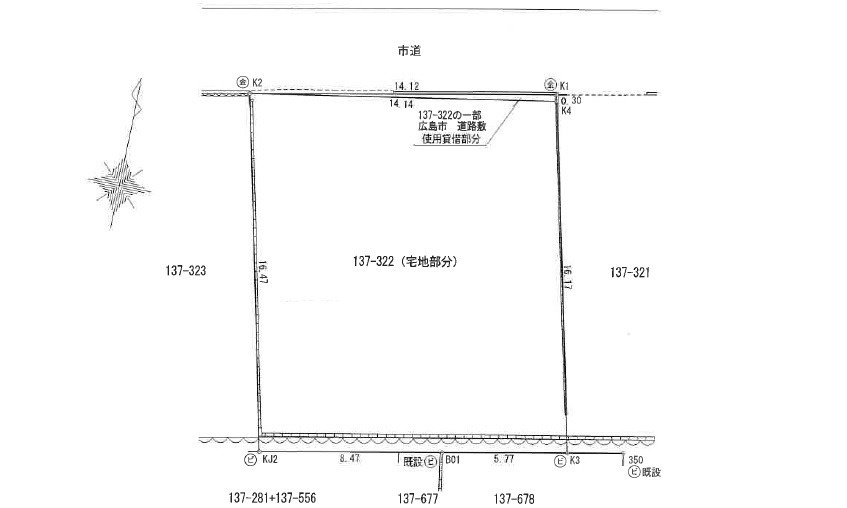 己斐中3丁目の土地図