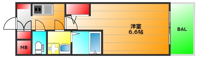 エスレジデンス難波大国町トレスの間取り|現状有姿