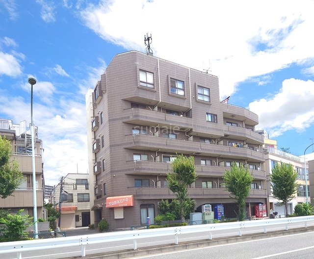 モンプラトー平山の外観|環八沿いのキレイなマンション！