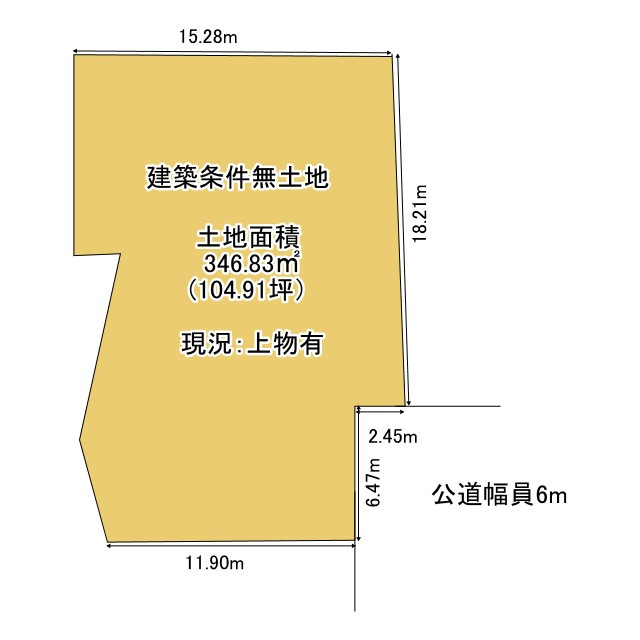 京都市左京区岩倉花園町　建築条件無売土地の土地図