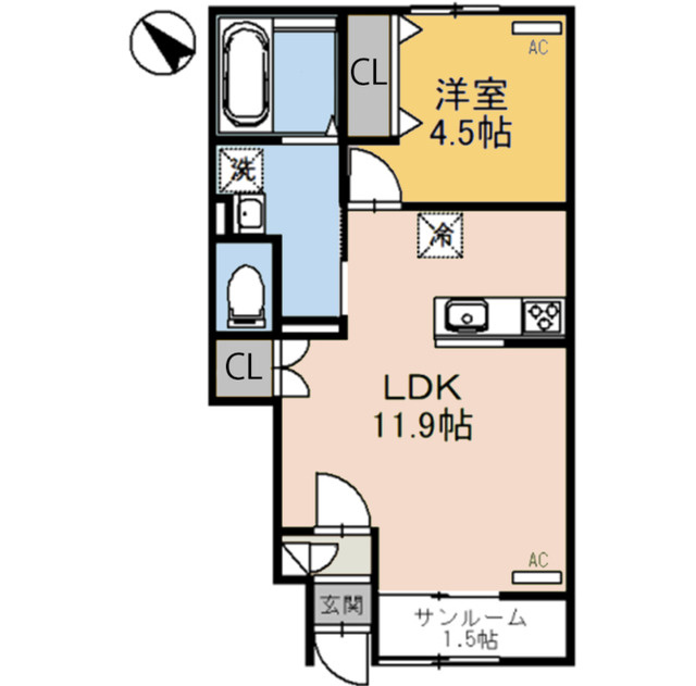 カルムコート東棟の間取り