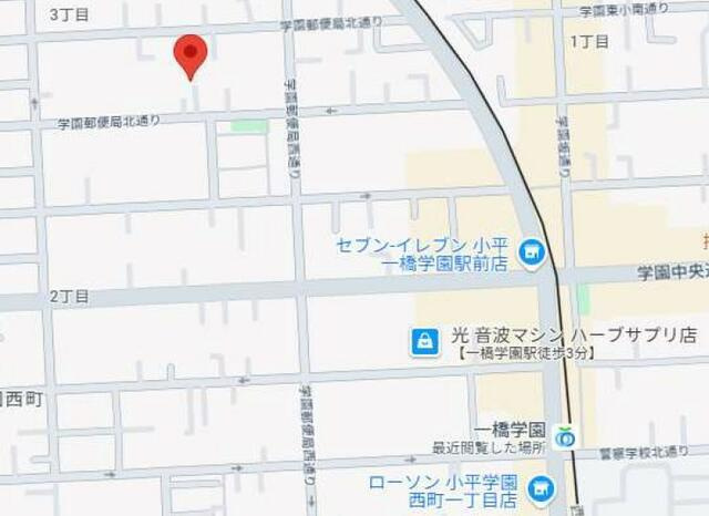 小平市学園西町３丁目の中古一戸建の地図| 