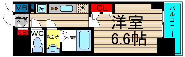 プレサンス四天王寺前夕陽ヶ丘アクティの間取り
