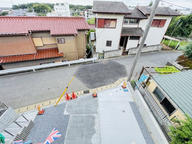 柏市亀甲台町２丁目新築戸建の展望|バルコニーより道路側眺望・南道路で日当たり良好♪