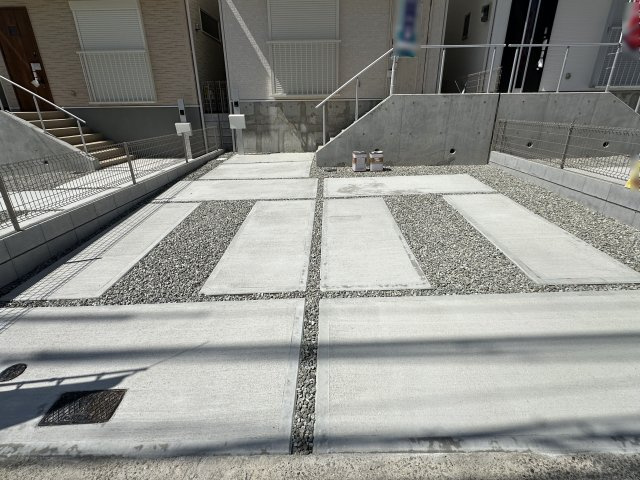 神戸市須磨区北落合4丁目新築戸建4号棟の駐車場