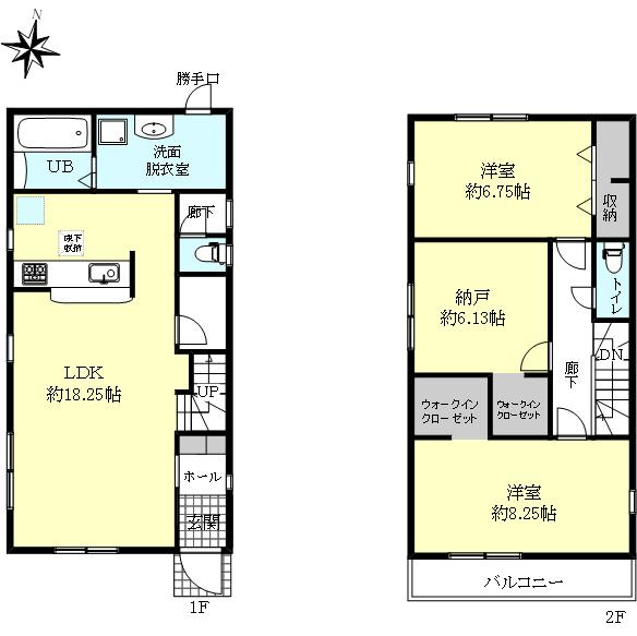 神戸市須磨区北落合4丁目新築戸建4号棟の間取り