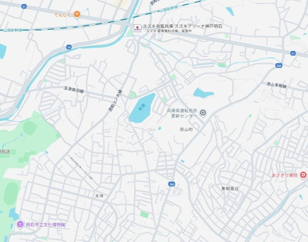 明石市太寺天王町　新築一戸建ての地図