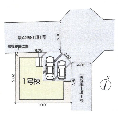 仲介手数料無料　桶川市上日出谷南１丁目　新築　全1棟の区画図