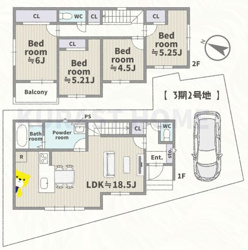 長岡京市滝ノ町1丁目　新築戸建