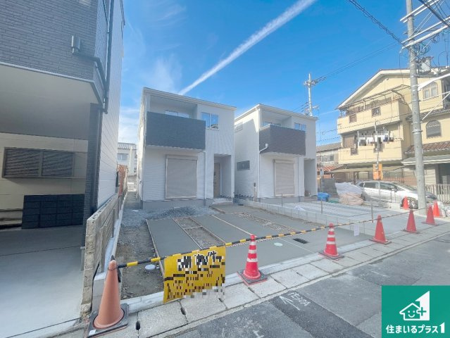 京都市伏見区向島庚申町　第2期　新築一戸建ての外観|現在建築中！落ち着いた街並みで新生活を始めることが出来そう！周辺の物件も併せてご紹介させて頂きます！