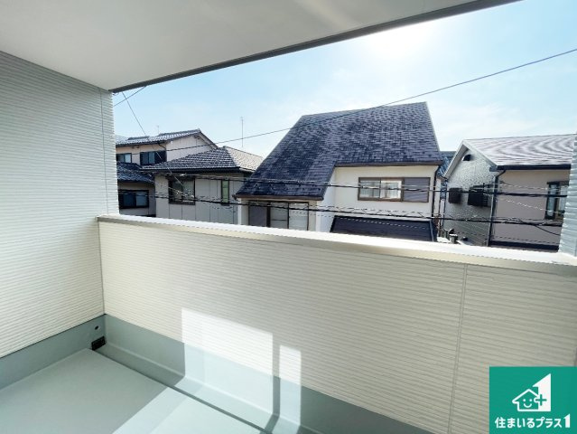 大津市皇子が丘　新築一戸建てのバルコニー|日当たりのよいバルコニー！お部屋が開放的に！