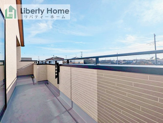 水戸市千波町4期　新築戸建　2号棟のバルコニー