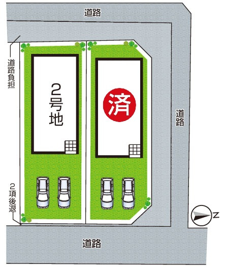 京都市伏見区向島庚申町　第2期　新築一戸建ての区画図|全２区画