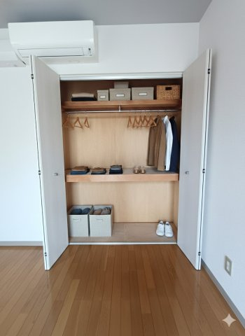 めんしん池之端の収納|モデルルーム参考写真ため家具類は付きません。