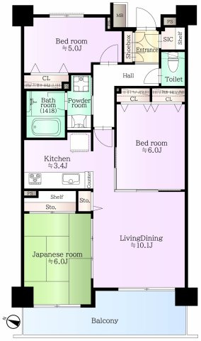 アンビシャス川口青木の間取り
