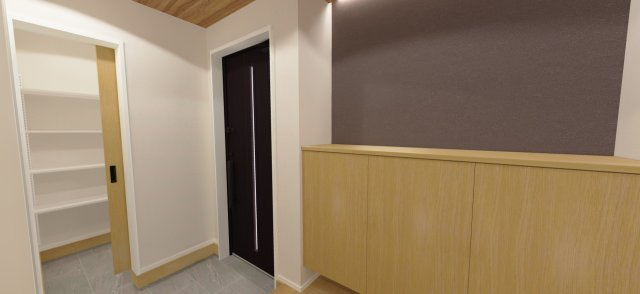 板橋区三園1丁目　土地37坪×新築戸建　限定1棟の完成予想図|玄関　完成予想図