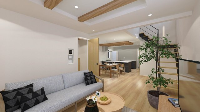 板橋区三園1丁目　土地37坪×新築戸建　限定1棟の完成予想図|LDK　完成予想図