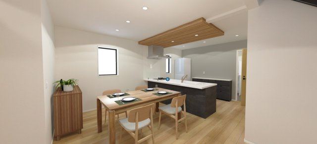 板橋区三園1丁目　土地37坪×新築戸建　限定1棟の完成予想図|キッチン　完成予想図